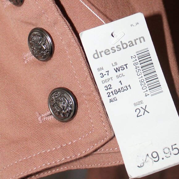 FALL SALE! WESTPORT Pink Coat of Arms Buttons Hook Eye Closures 2x NWT's - Picture 10 of 14